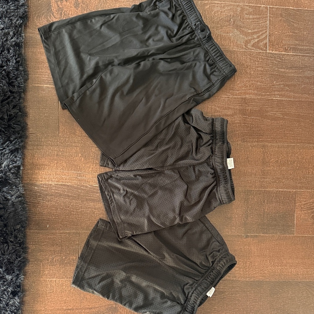 Athletic Works Kids Black Shorts Trio